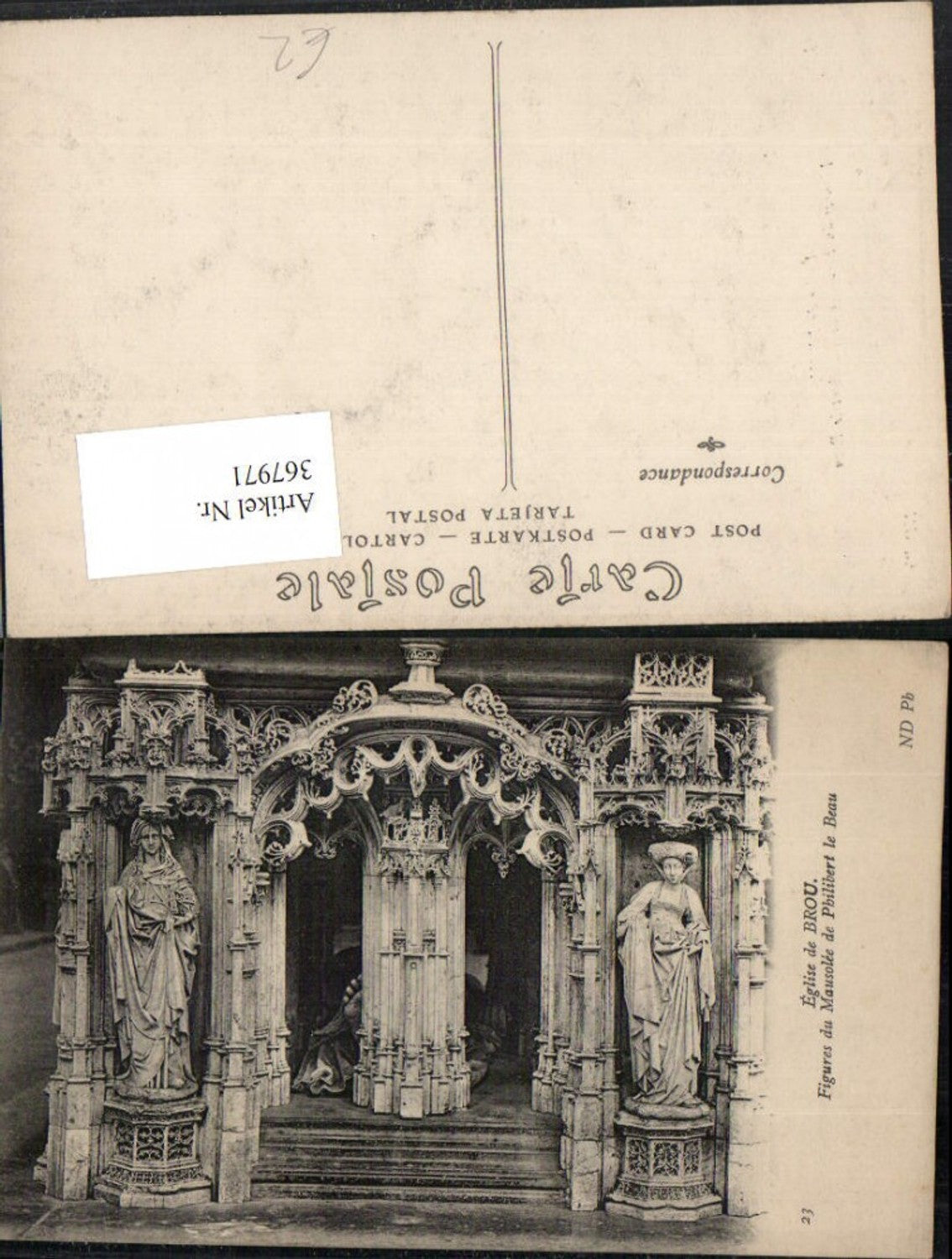 367971,Rhone-Alpes Ain Bourg-en-Bresse Eglise de Brou Figures du Mausolee de Philibert le Beau