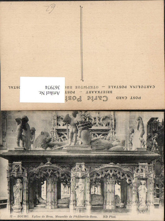 367974,Rhone-Alpes Ain Bourg-en-Bresse Eglise de Brou Mausolee Philibert-le-Beau Mausoleum