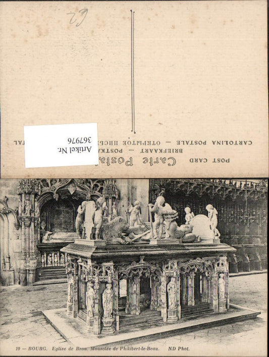 367976,Rhone-Alpes Ain Bourg-en-Bresse Eglise de Brou Mausolee Philibert-le-Beau Mausoleum