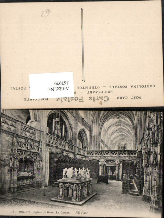 367979,Rhone-Alpes Ain Bourg-en-Bresse Eglise de Brou Le Choeur Kirche Chor