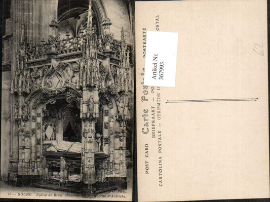 367993,Rhone-Alpes Ain Bourg-en-Bresse Eglise de Brou Mausolee Marguerite Autriche Mausoleum