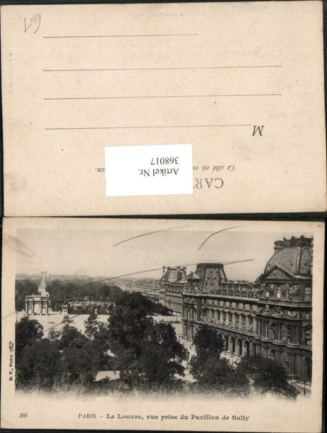 368017,Ile-de-France Paris Le Louvre vue prise du Pavillon de Sully