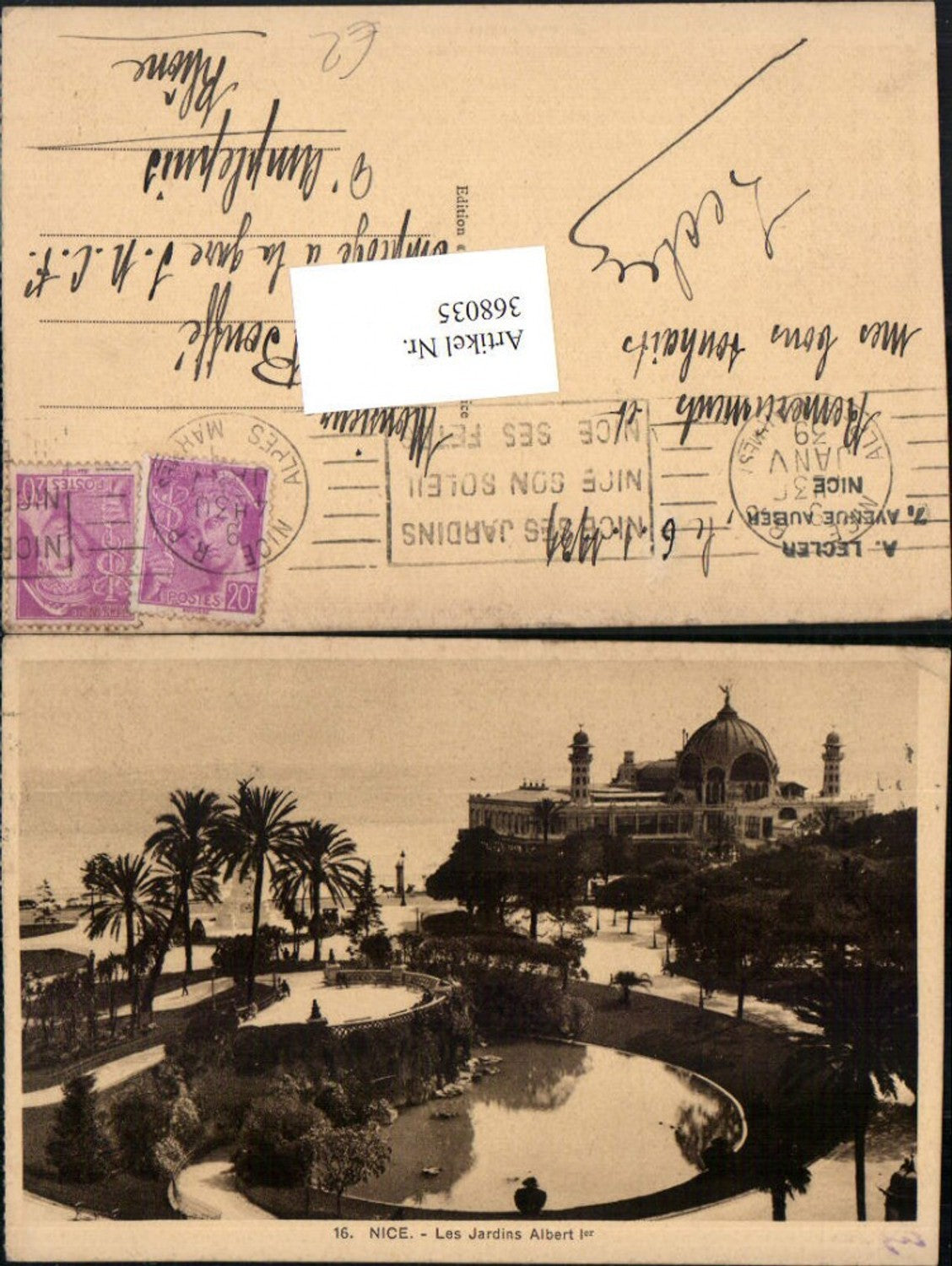 368035,Provence-Alpes-Cote-Azur Alpes-Maritimes Nice Nizza Jardins Albert Park Wasserbecken