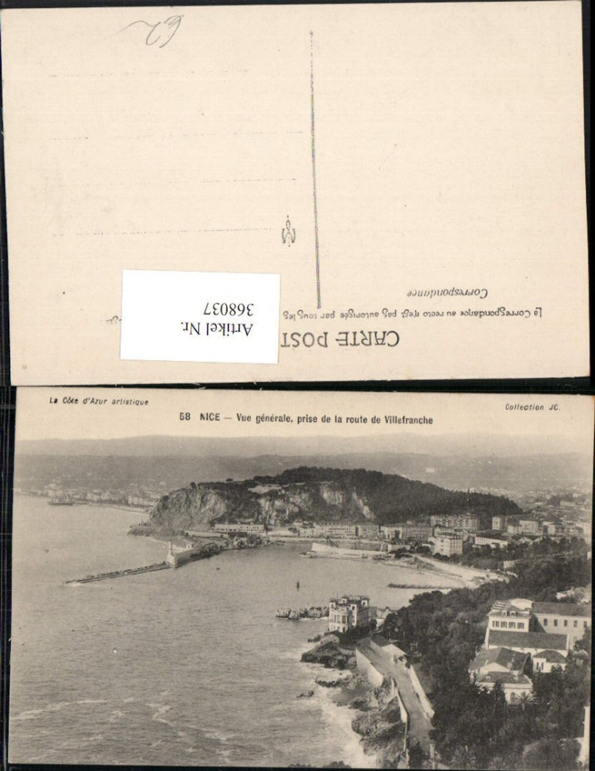 368037,Provence-Alpes-Cote-Azur Alpes-Maritimes Nice Nizza Vue generale prise de la route Villefranche