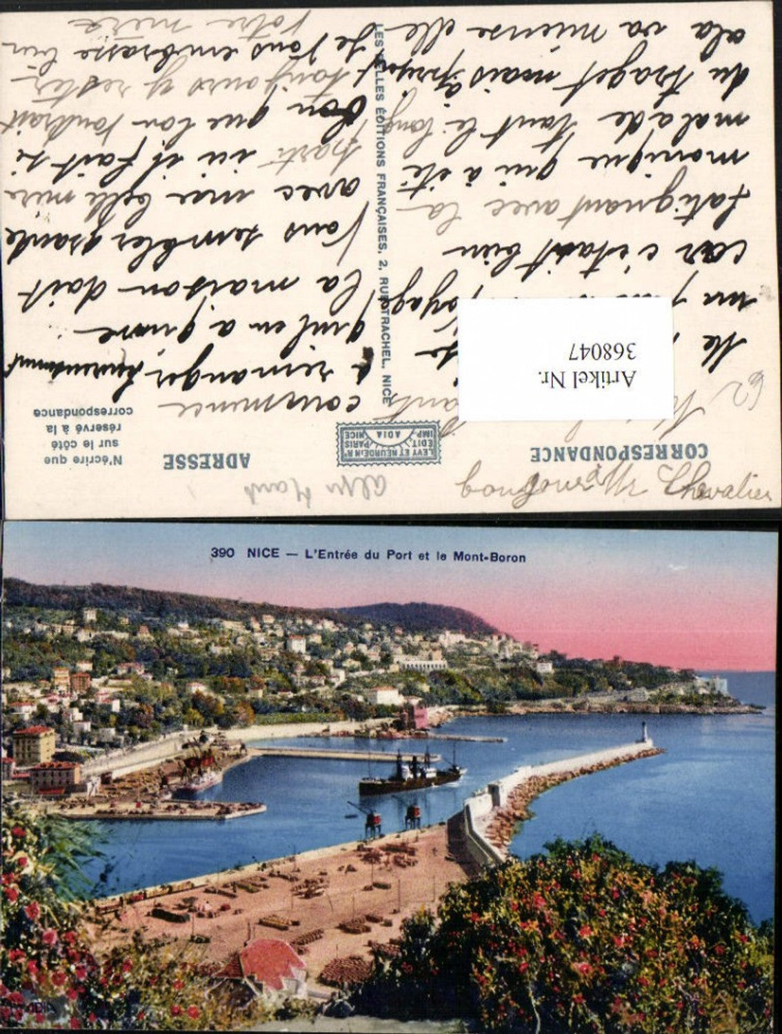 368047,Provence-Alpes-Cote-Azur Alpes-Maritimes Nice Nizza Entree du Port et le Mont-Boron Totale