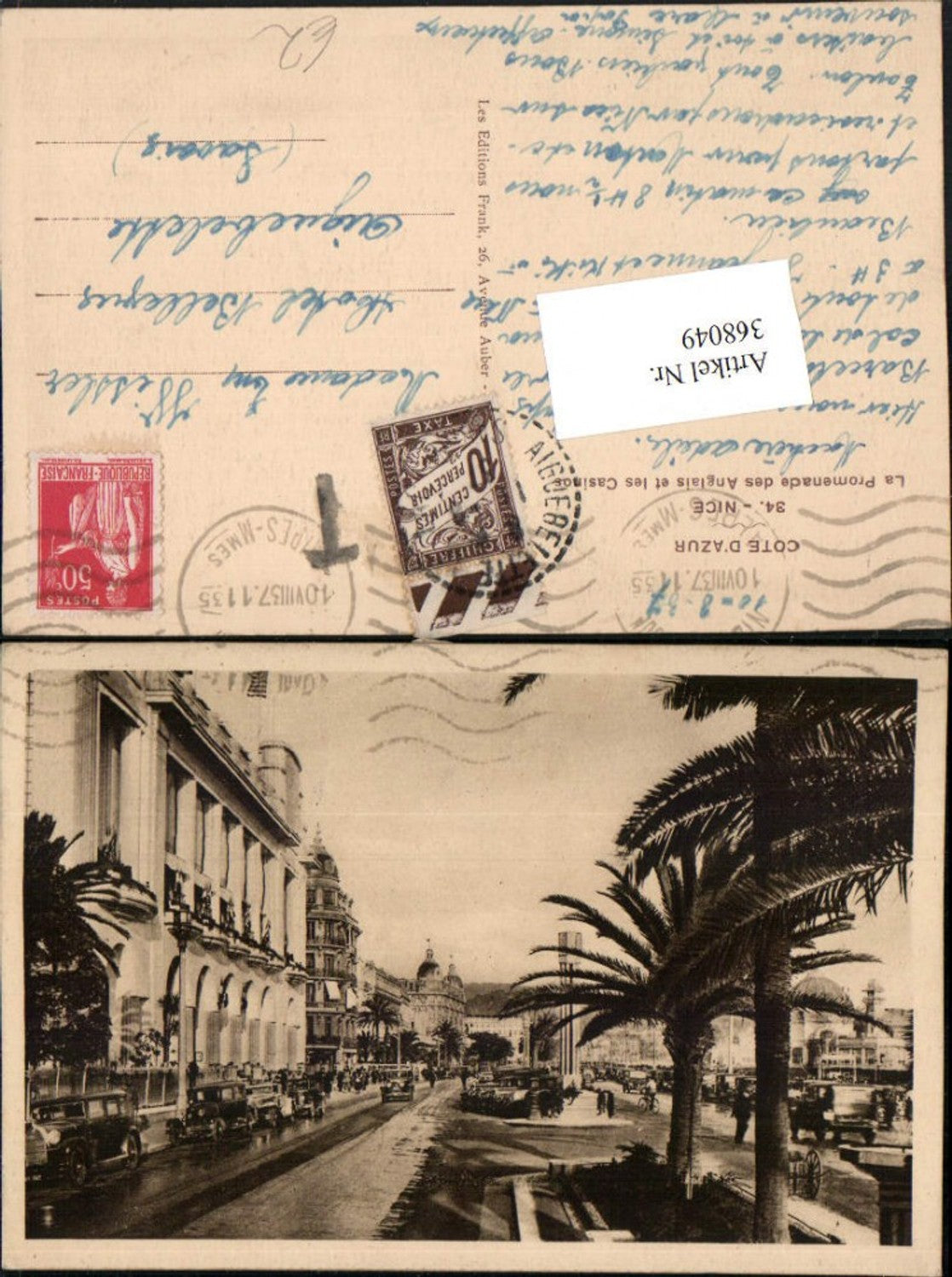 368049,Provence-Alpes-Cote-Azur Alpes-Maritimes Nice Nizza Promenade des Anglais et Casino