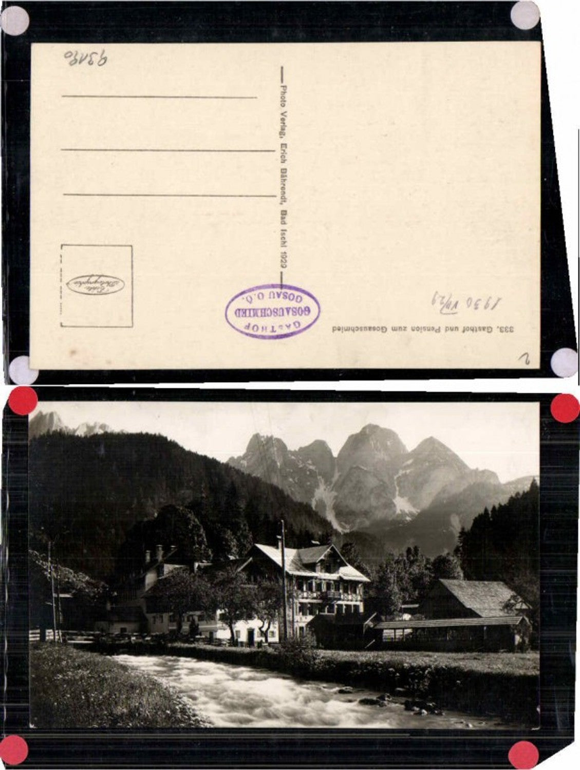 66809,Fotokarte Gosauschmied bei Gosau Gasthaus