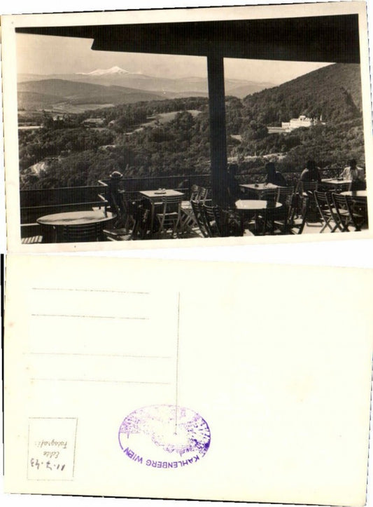 66995,Fotokarte Kahlenberg bei Wien Leopoldsberg Terrasse