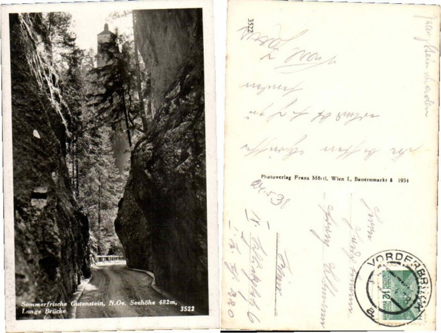 67094,Gutenstein Lange Brücke Partie 1934