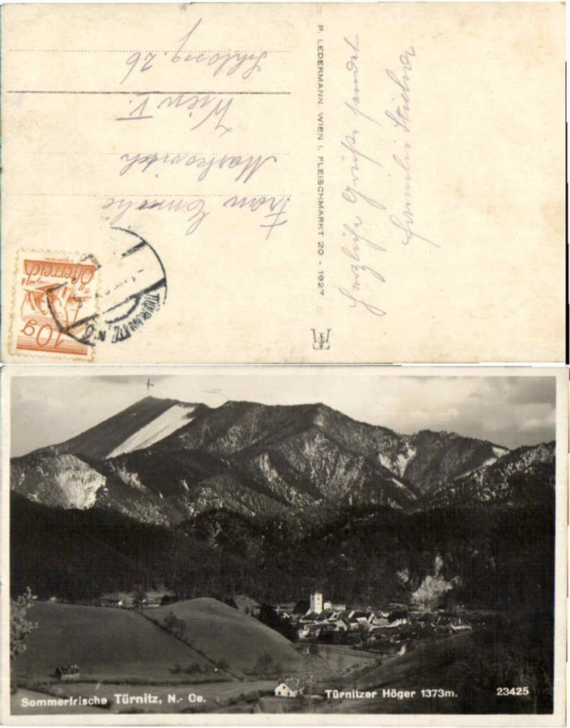 67107,Sommerfrische Türnitz Türnitzer Höger 1927