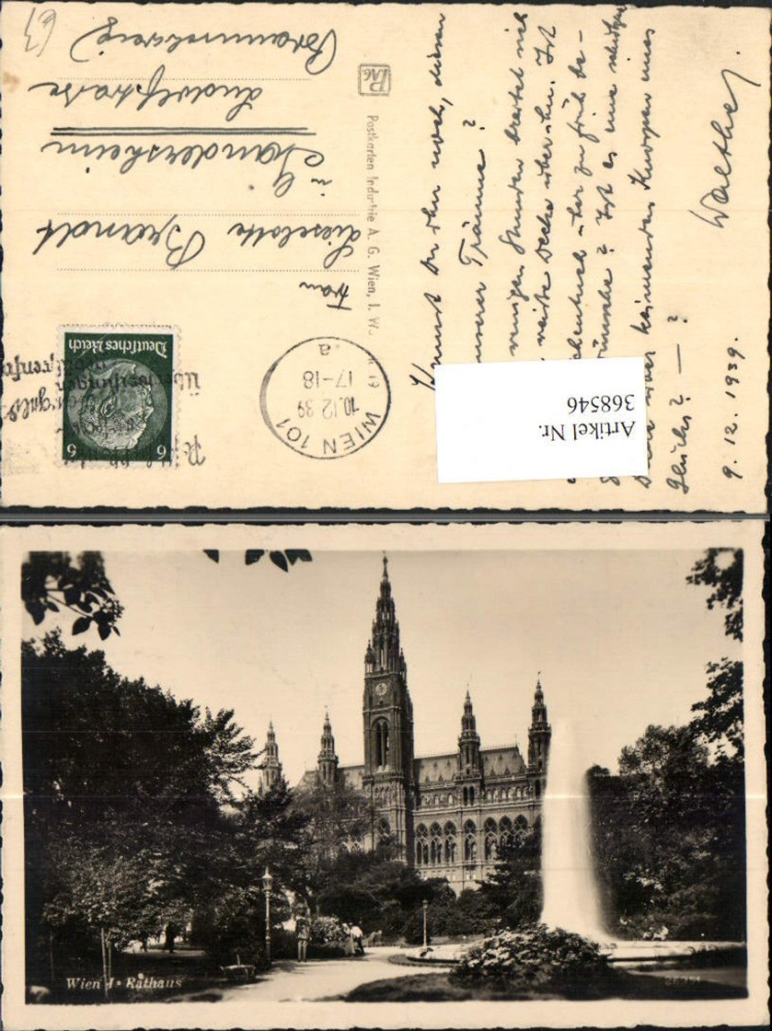 Alte Ansichtskarte – Old Postcard