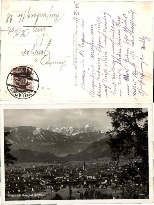 67548,Villach mit Mangart 1935