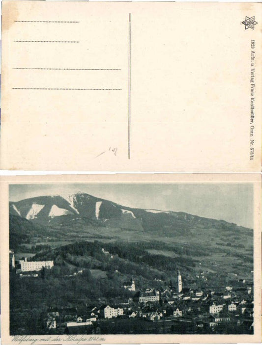 67574,Wolfsberg mit Koralpe 1923 pub Knollmüller 573-11