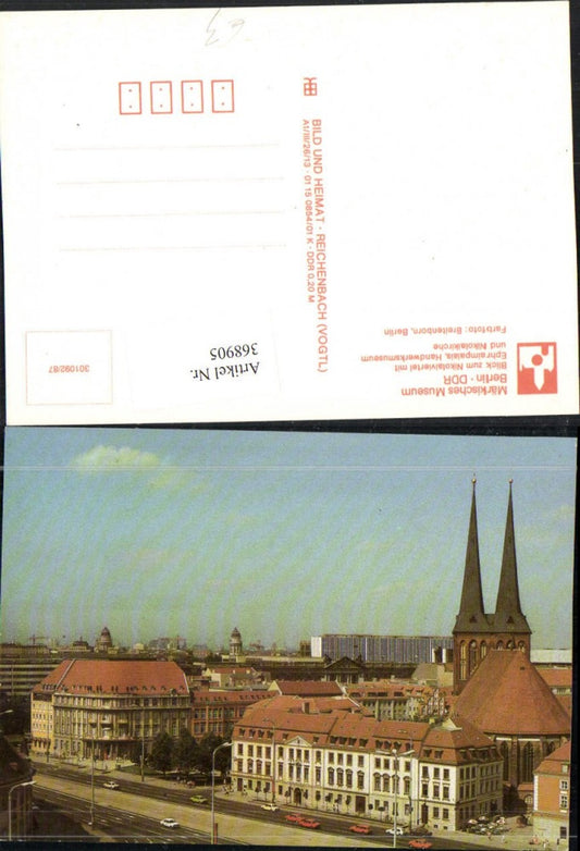 368905,Berlin Blick zum Nikolaiviertel m. Ephraimpalais Handwerksmuseum u. Kirche