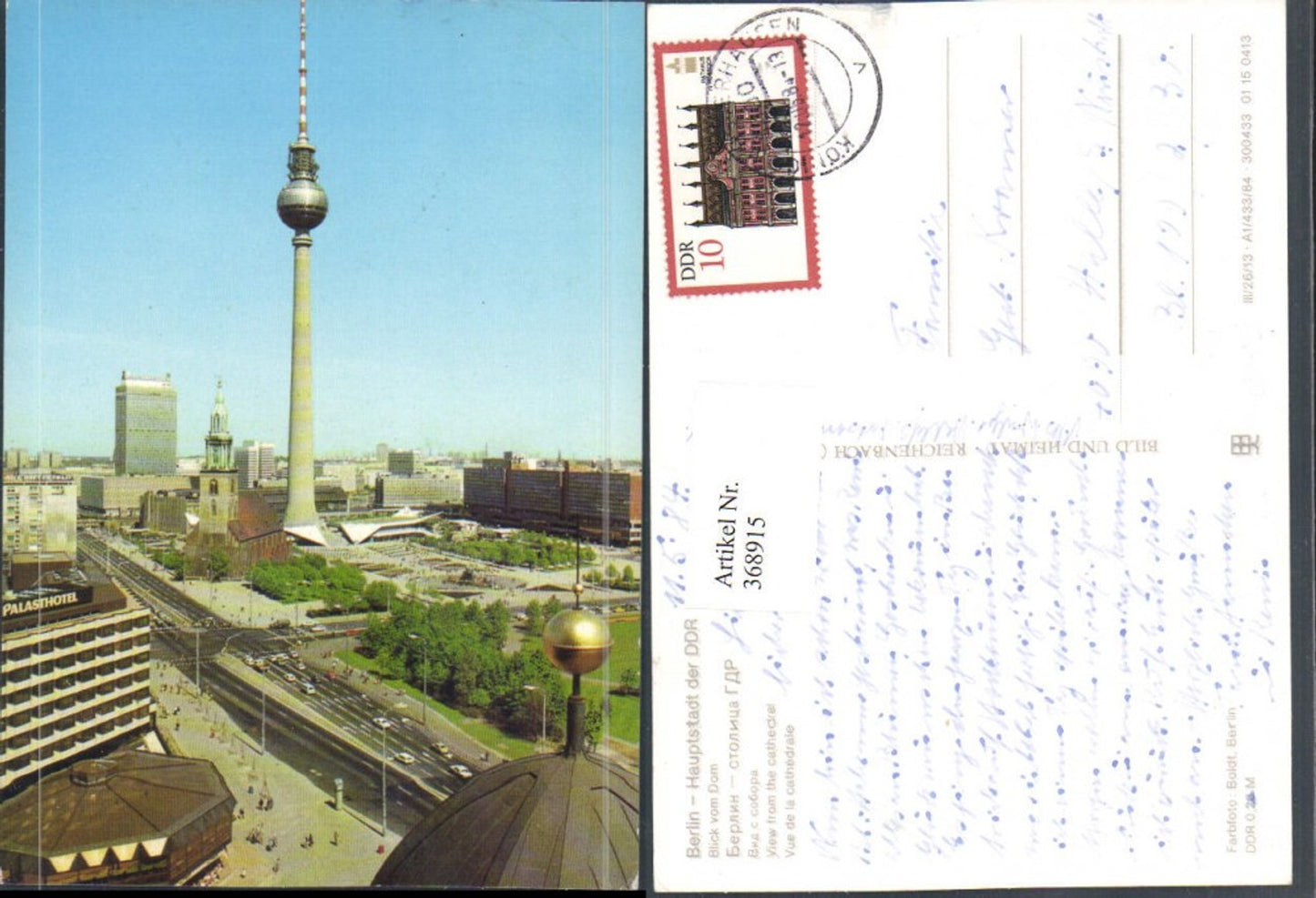 368915,Berlin Teilansicht Fernsehturm Kirche Blick vom Dom