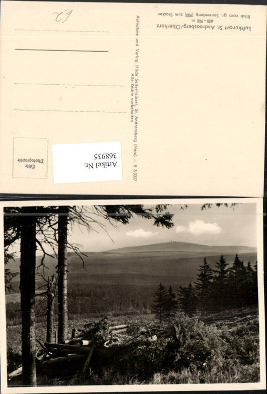 368935,Sankt Andreasberg im Oberharz Blick vom großen Sonnenberg zum Brocken