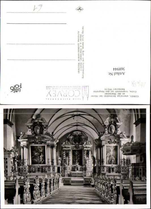 368944,Kloster Abtei Corvey b. Höxter an d. Oberweser Kirche Innenansicht
