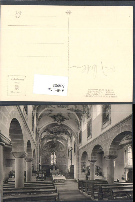 368985, Reichenau Island on Lake Constance, Niederzell, St. Peter and Paul Church, interior view