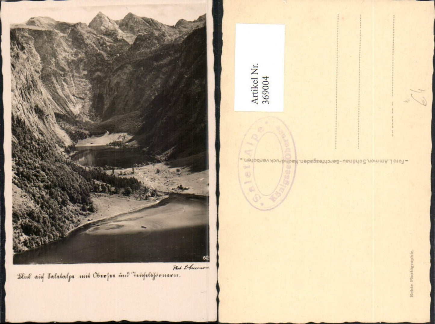 369004,Blick auf Saletalpe m. Obersee u. Teufelshörner b. Schönau Bergkulisse