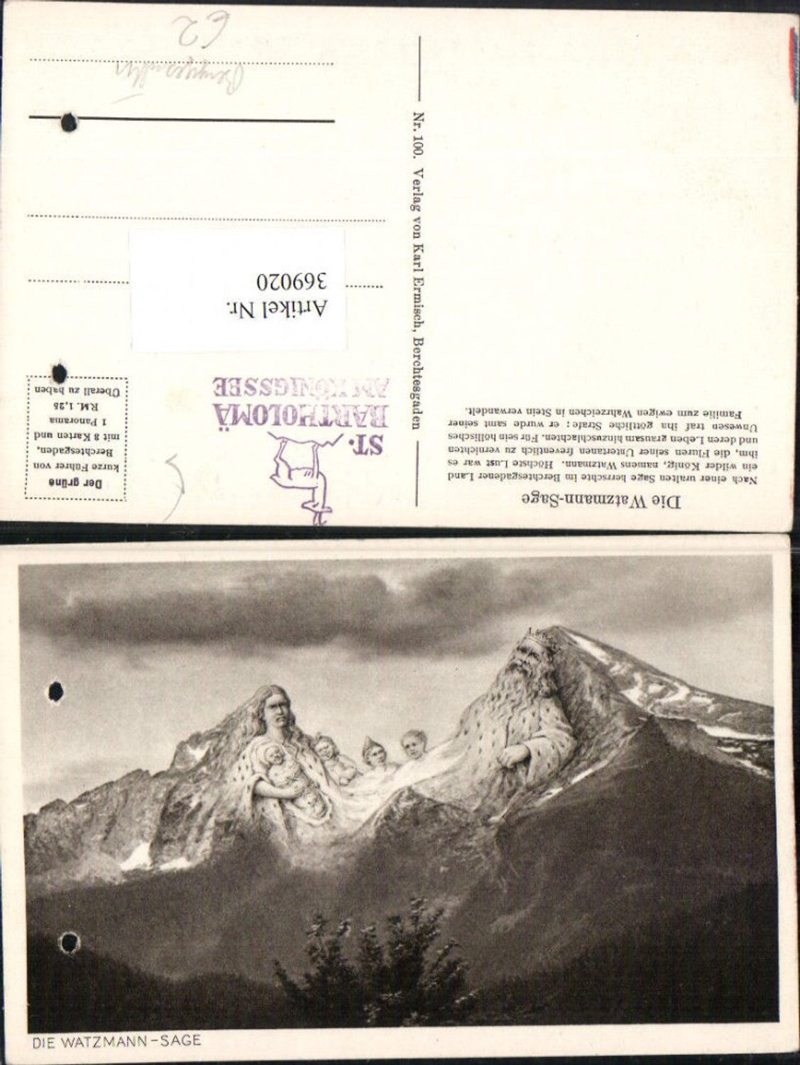 369020,Watzmann b. Berchtesgaden Sage Berggesichter Bergkulisse