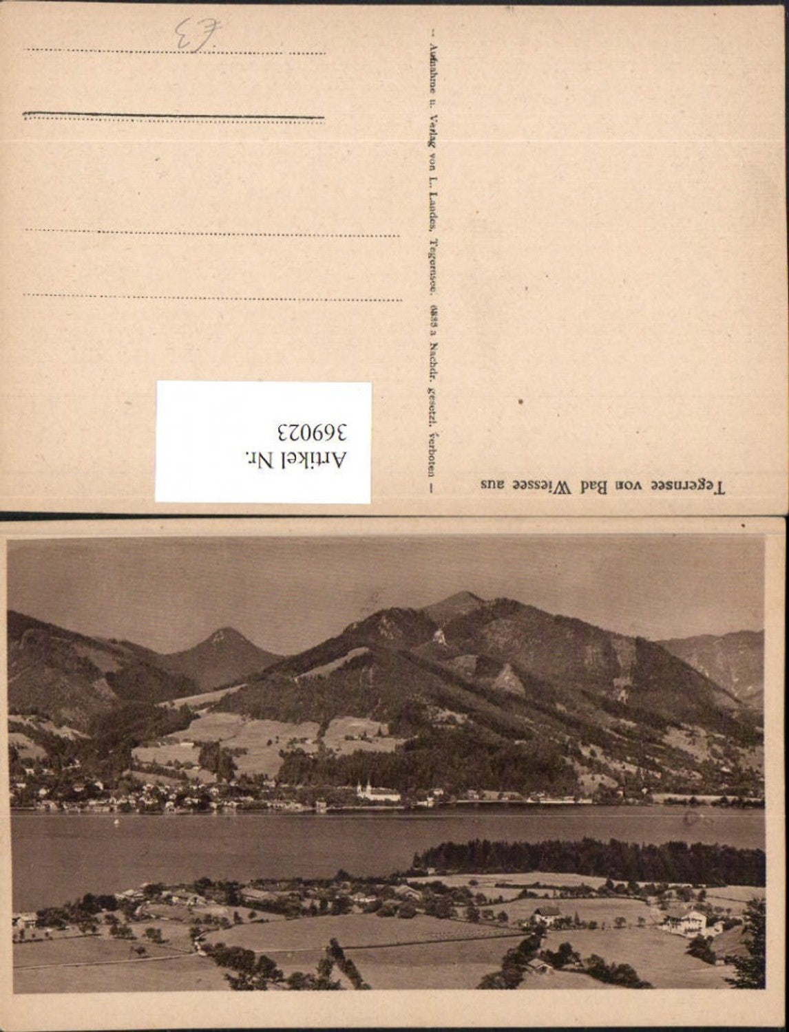 369023,Tegernsee Totale von Bad Wiessee aus Bergkulisse