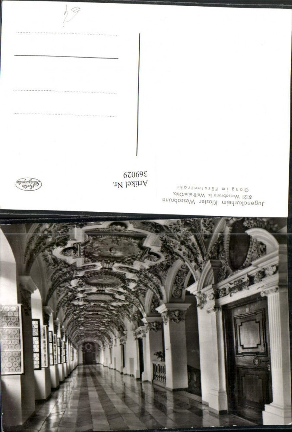 369029,Kloster Wessobrunn b. Weilheim Gang im Fürstentrakt