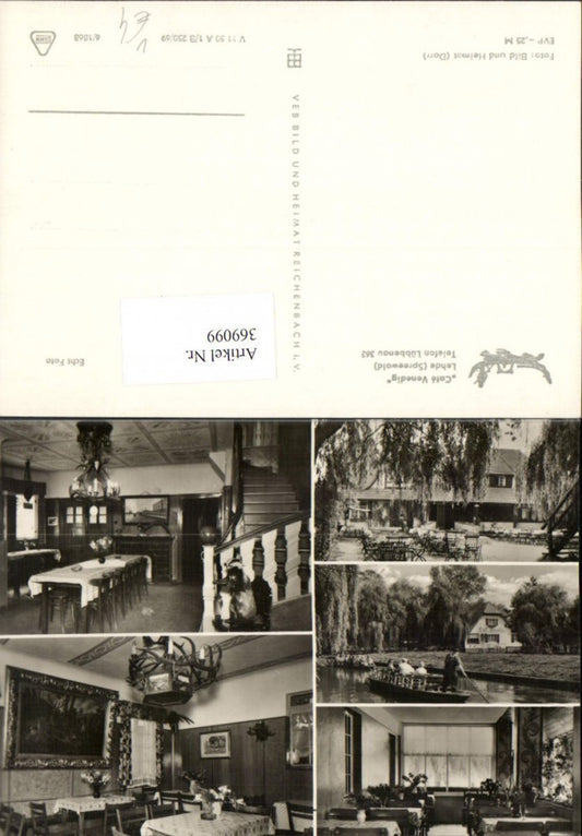 369099,Lehde im Spreewald Cafe Venedig Mehrbildkarte pub VEB