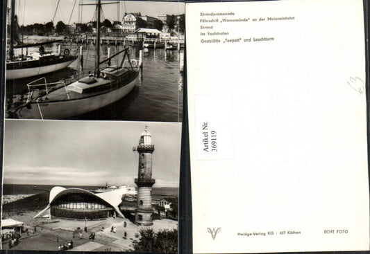 369119,Rostock Warnemünde Teepott Leuchtturm Yachthafen Mehrbildkarte