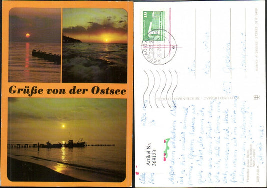 369123,Gruß von d. Ostsee Sonnenuntergänge Mehrbildkarte