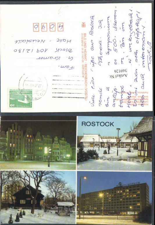369126,Rostock Gaststätte Troika Interhotel Warnow Winterbilder Mehrbildkarte
