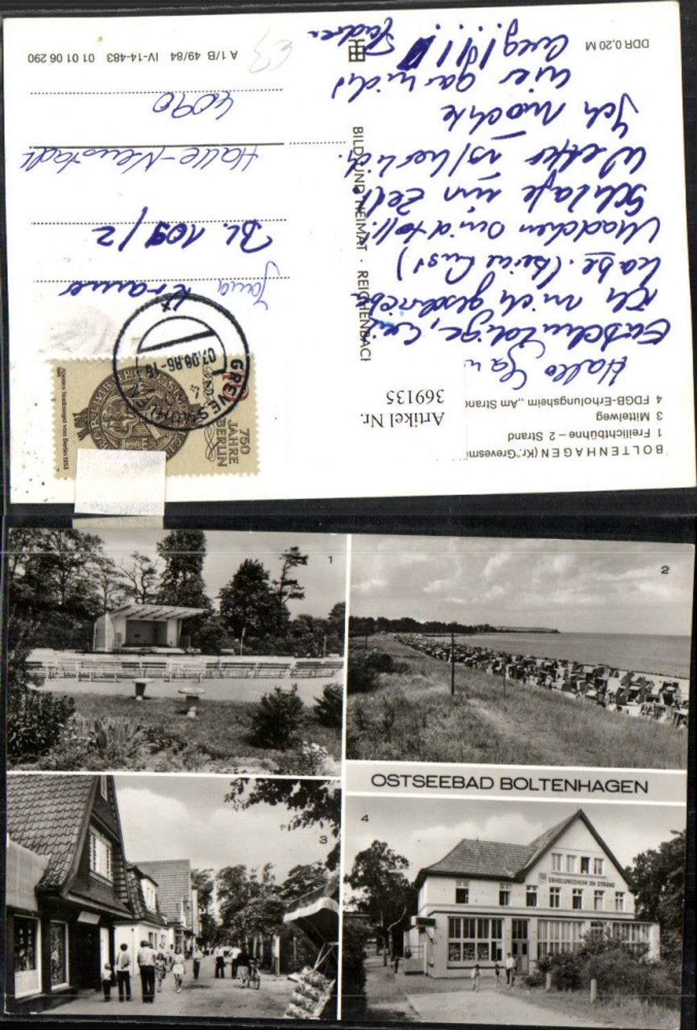 369135,Ostseebad Boltenhagen Freilichtbühne Strand Erholungsheim Mehrbildkarte