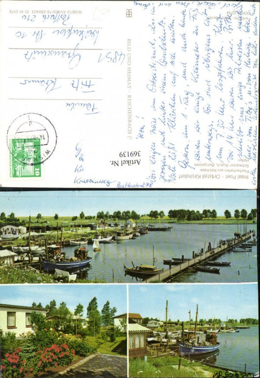 369139,Insel Poel Kirchdorf Fischerhafen Bungalows Hafen Mehrbildkarte