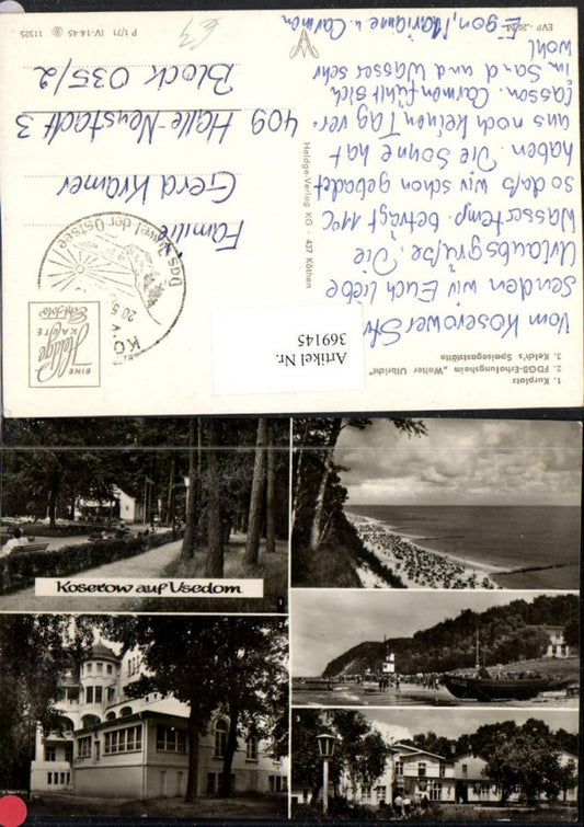 369145,Koserow auf Usedom Kurplatz Erholungsheim Walter Ulbricht Mehrbildkarte