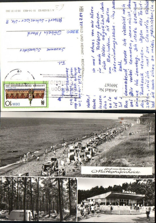 369167,Rostock Markgrafenheide Zeltplatz Camping Krakus Strand Strandleben Mehrbildkarte