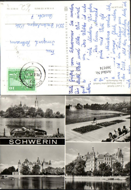 369174,Schwerin Schloss Pfaffenteich Mehrbildkarte pub VEB