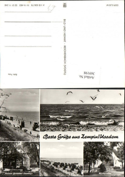 369198, Zempin on Usedom Beach Waves Music Pavilion Restaurant Multi-image map 