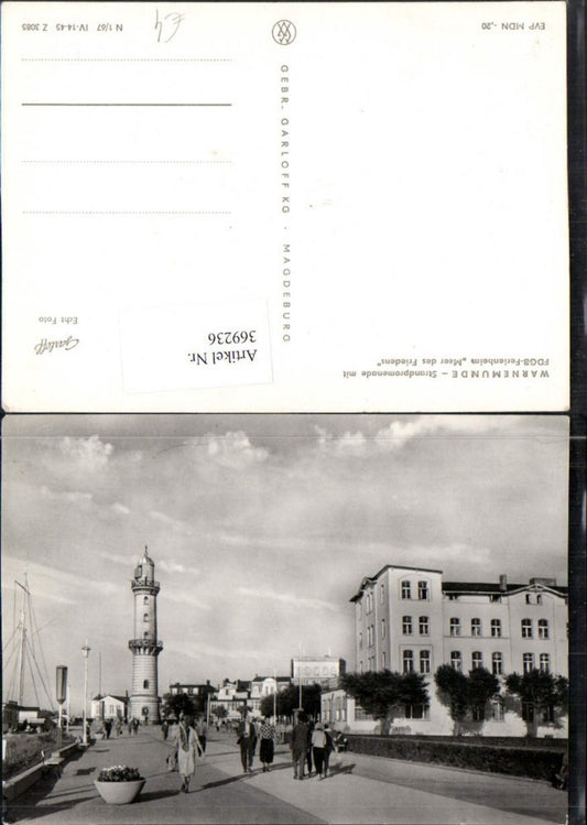 369236,Rostock Warnemünde Strandpromenade m. Ferienheim Leuchtturm