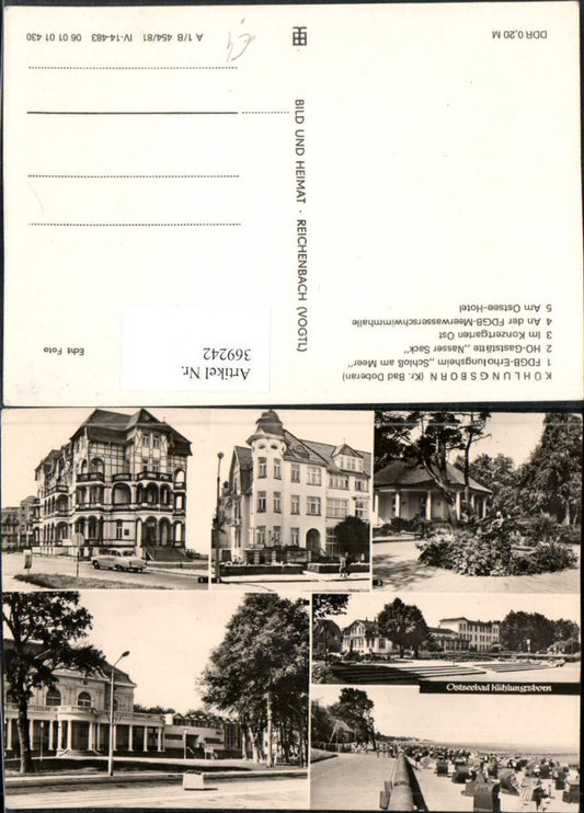 369242,Kühlungsborn Erholungsheim Gaststätte Konzertgarten Strand Mehrbildkarte