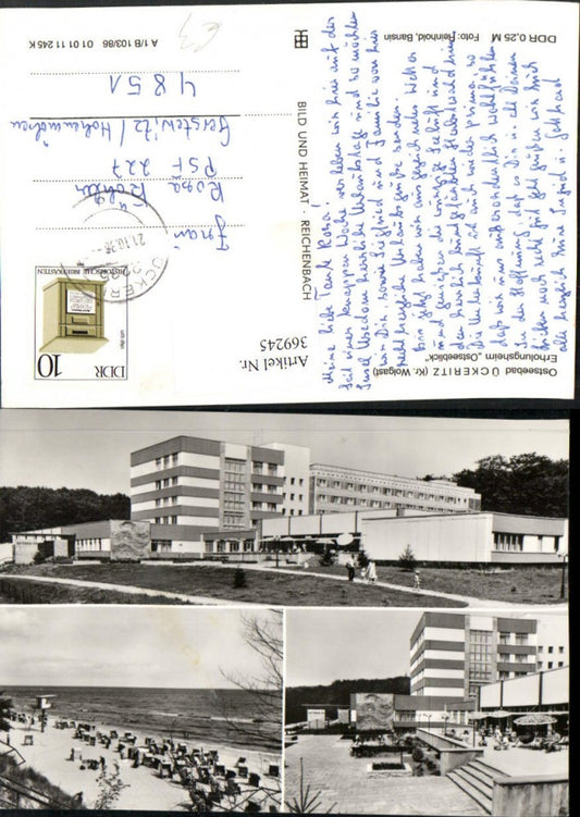 369245,Ostseebad Ückeritz Erholungsheim Ostseeblick Strand Mehrbildkarte