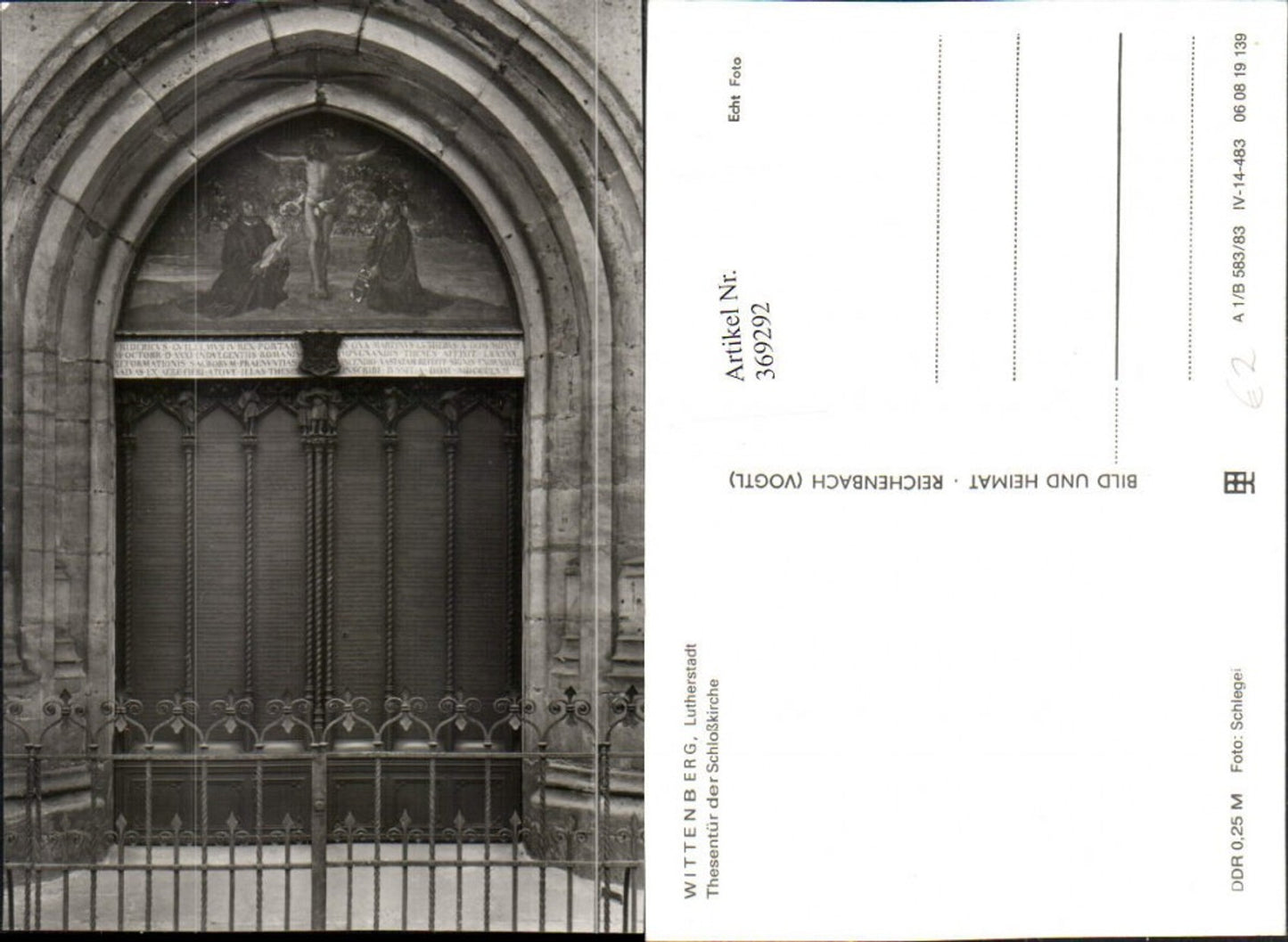 369292,Wittenberg Schlosskirche Thesentür Tür Portal