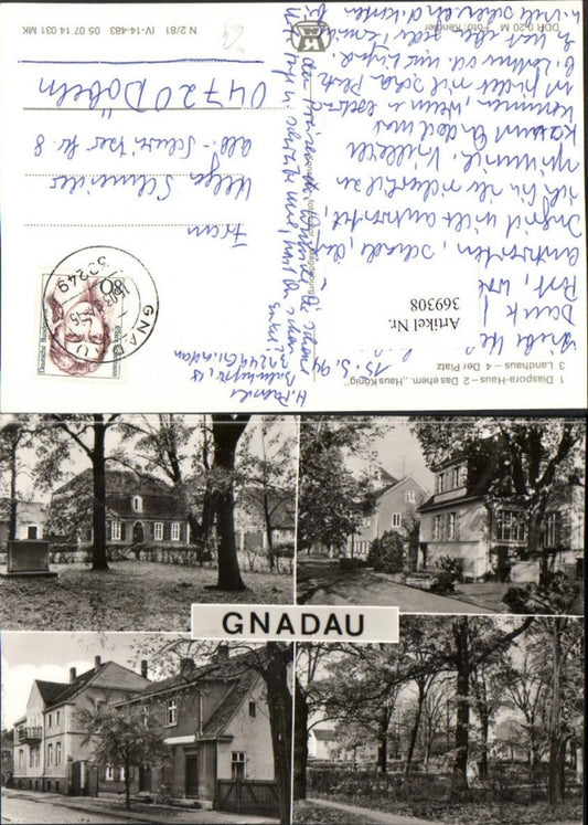 369308,Gnadau Diaspora-Haus Haus König Landhaus Platz Mehrbildkarte