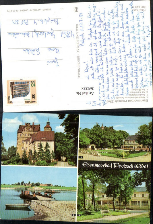 369338,Pretzsch an d. Elbe Kinderheim Elbfähre Kulturhaus Moorbad Mehrbildkarte