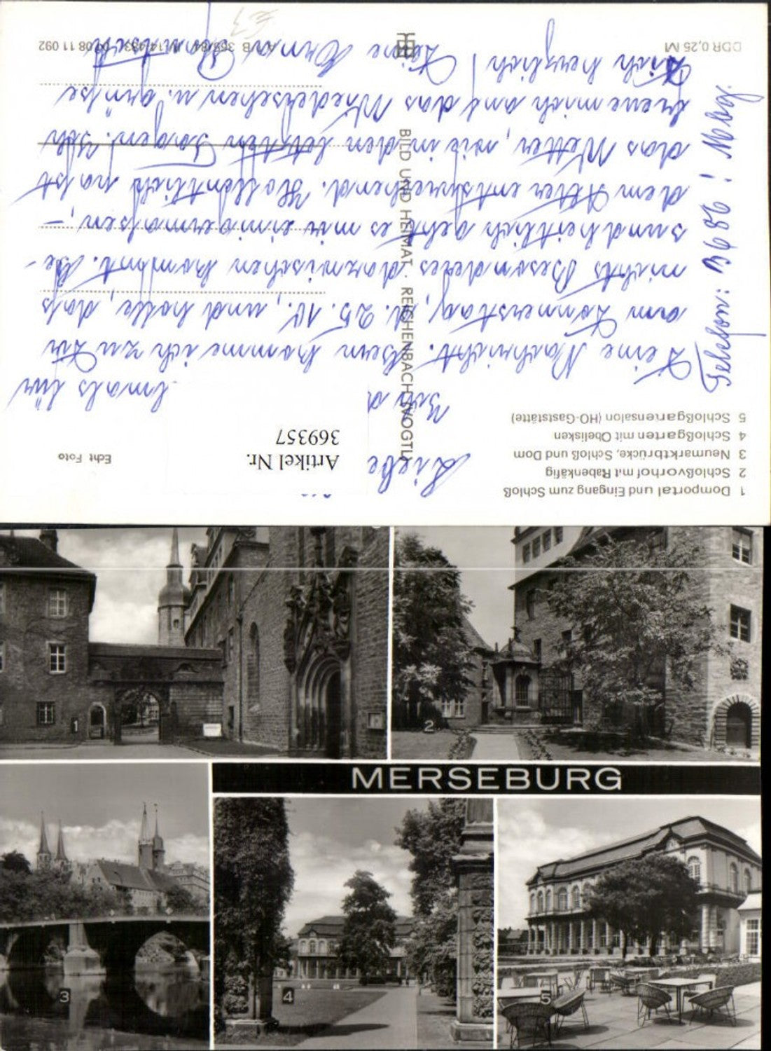 369357,Merseburg Domportal Schloss Schlossgarten Brücke Mehrbildkarte