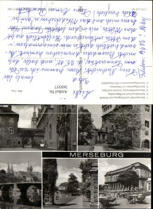 369357,Merseburg Domportal Schloss Schlossgarten Brücke Mehrbildkarte