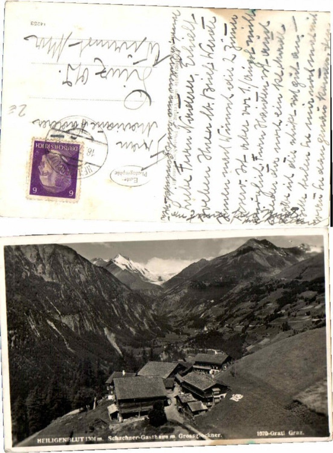 68043,Heiligenblut Schachner Gasthaus um 1940