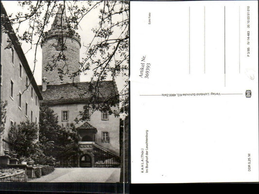 369393,Kahla Leuchtenburg Castle Courtyard Tower