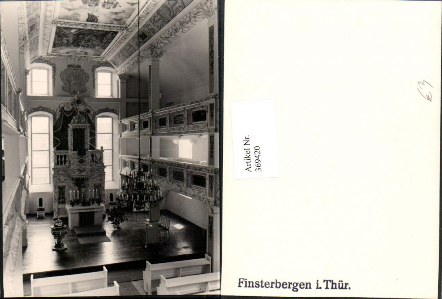 369420,Fotokarte Finsterbergen Kirche Innenansicht