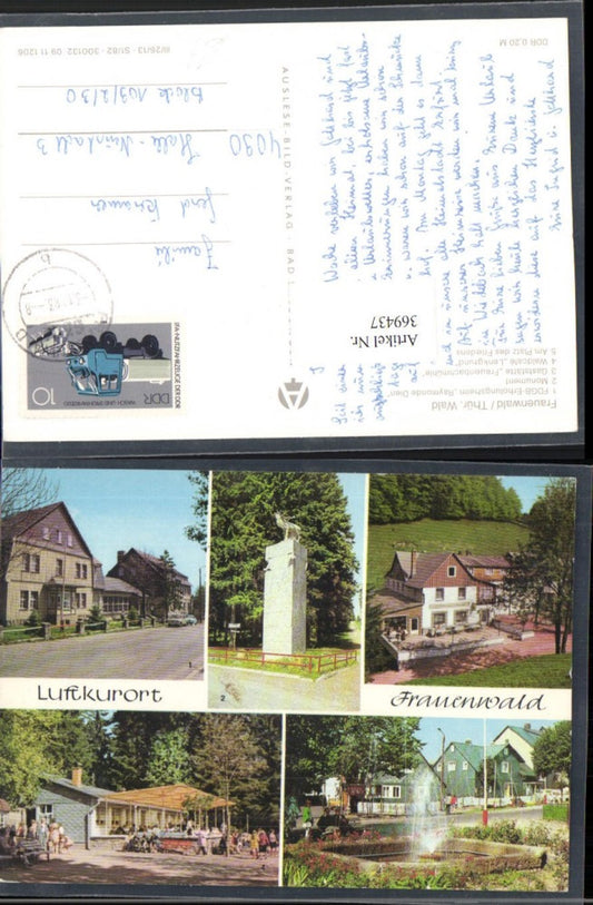 369437,Frauenwald Monument Gaststätte Waldcafe Brunnen Mehrbildkarte