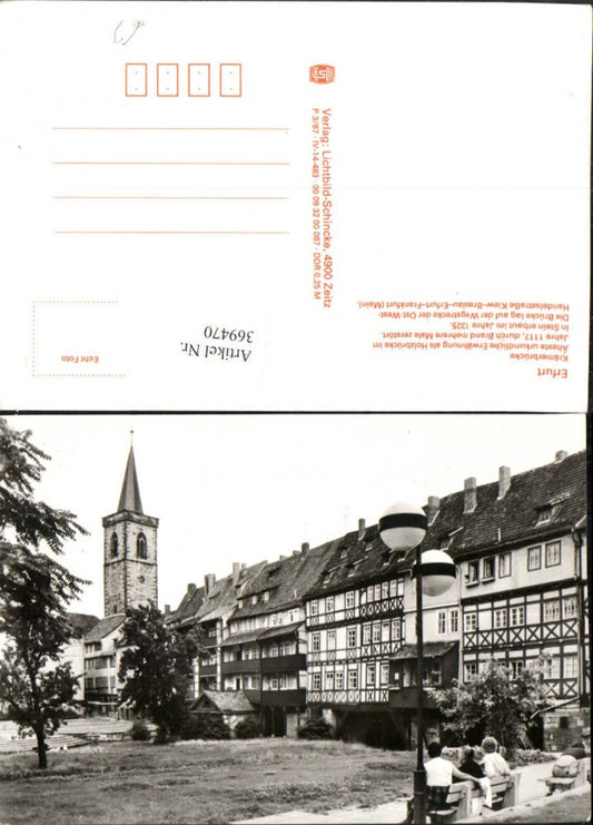 369470, Erfurt Krämerbrücke Bridge Half-timbered houses Church tower