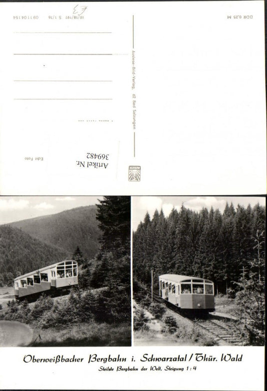 369482,Oberweißbach Bergbahn im Schwarzatal Mehrbildkarte